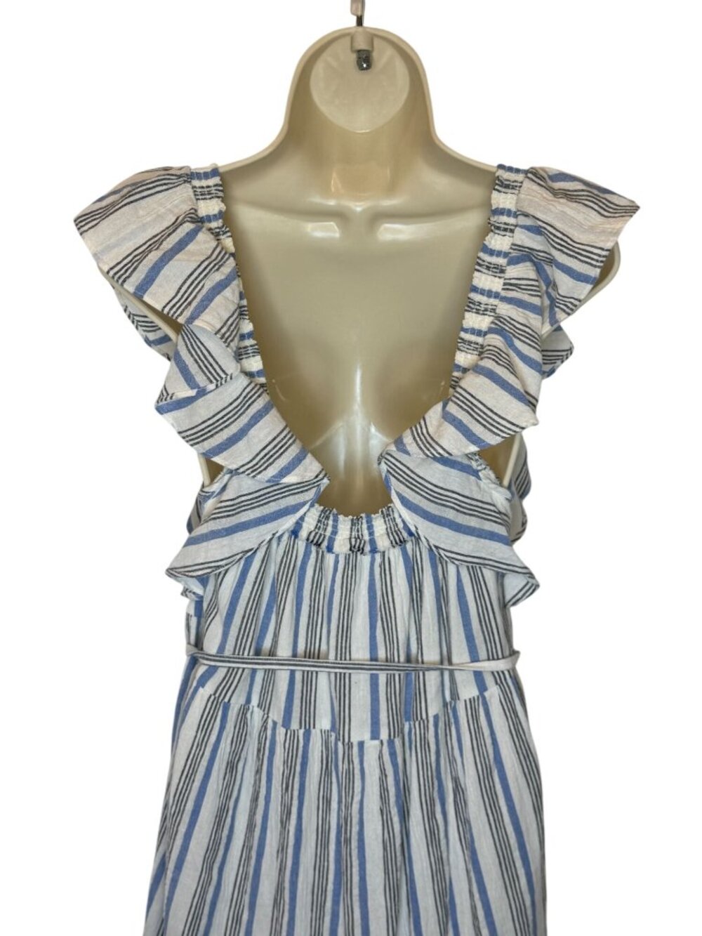 Apiece Apart Ossetia Tiers Dress in Seaside Stripe Cotton Gauze - Size 6 - Picture 5 of 8